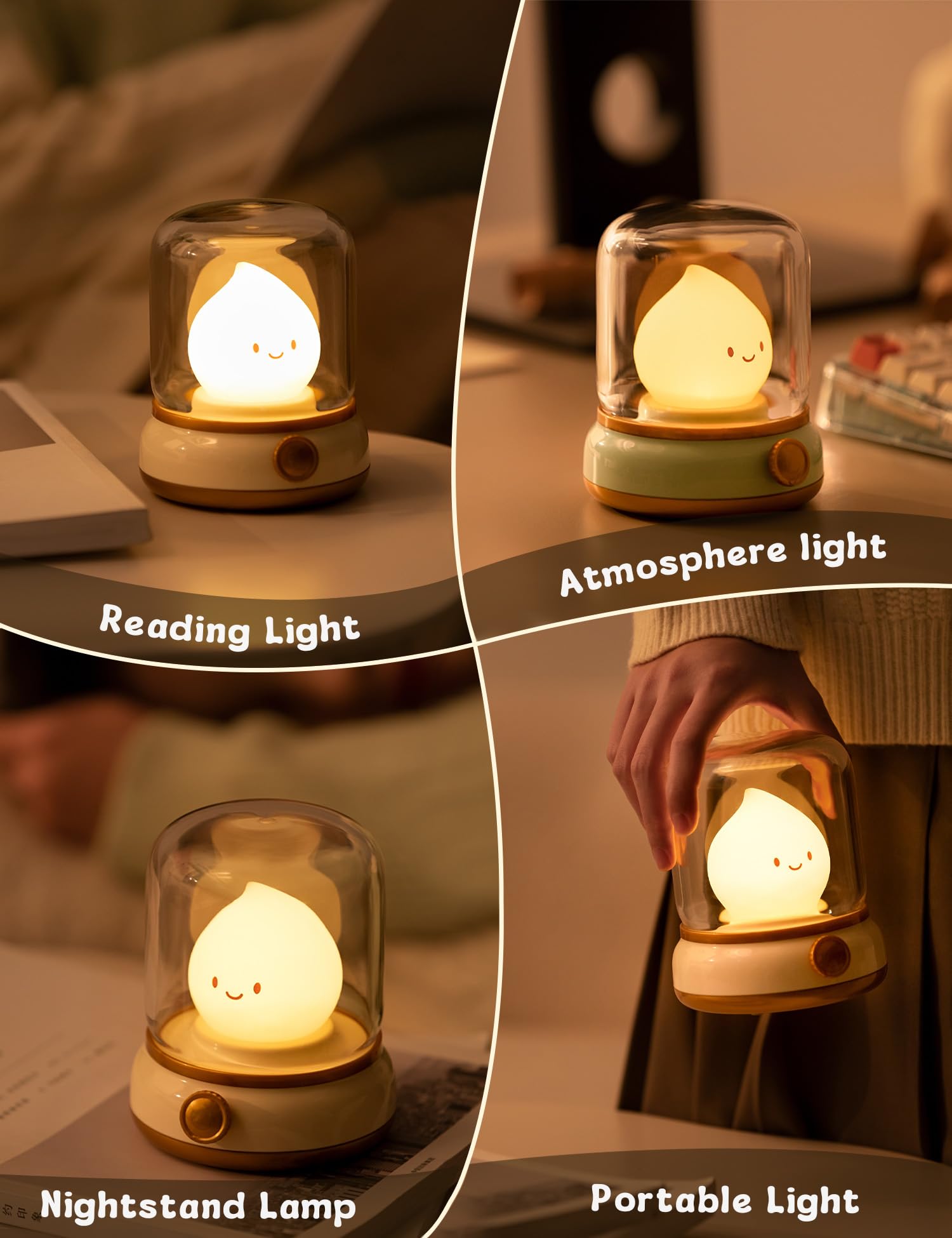 WANIDEA battery-powered flameless candle acts as a reliable all-night companion.