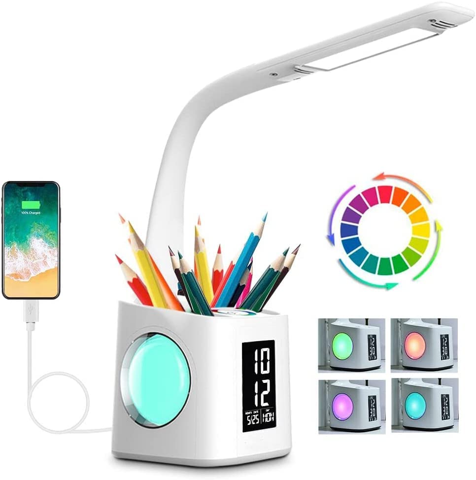 Wanjiaone 7-in-1 study lamp with color-changing base for mood lighting