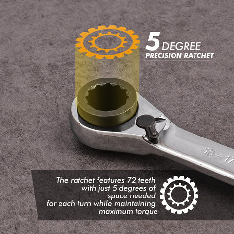 Wanlvkang metric sizes 8–19mm clearly marked on each wrench