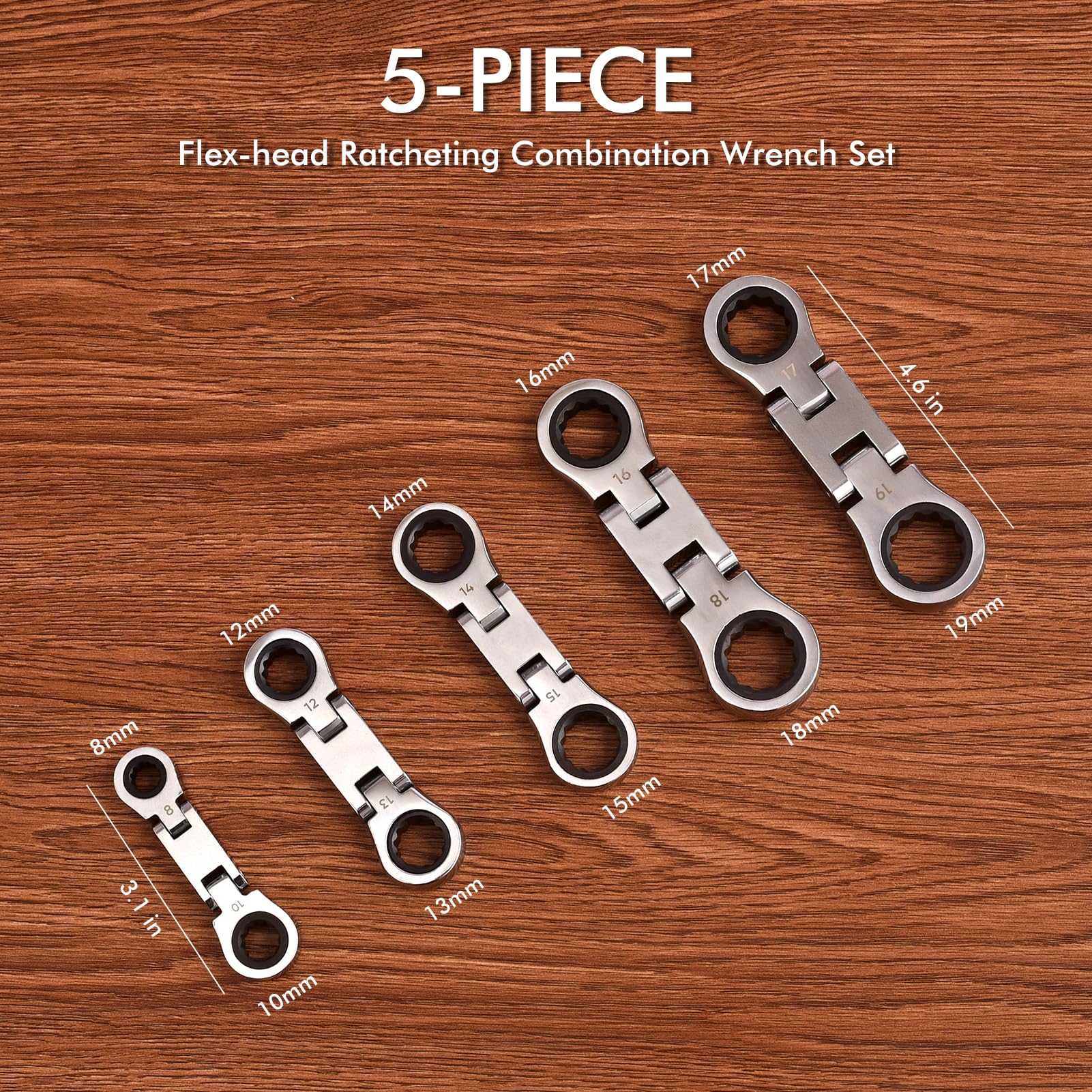 Wanlvkang Stubby Wrenches 10mm ideal for confined automotive repairs