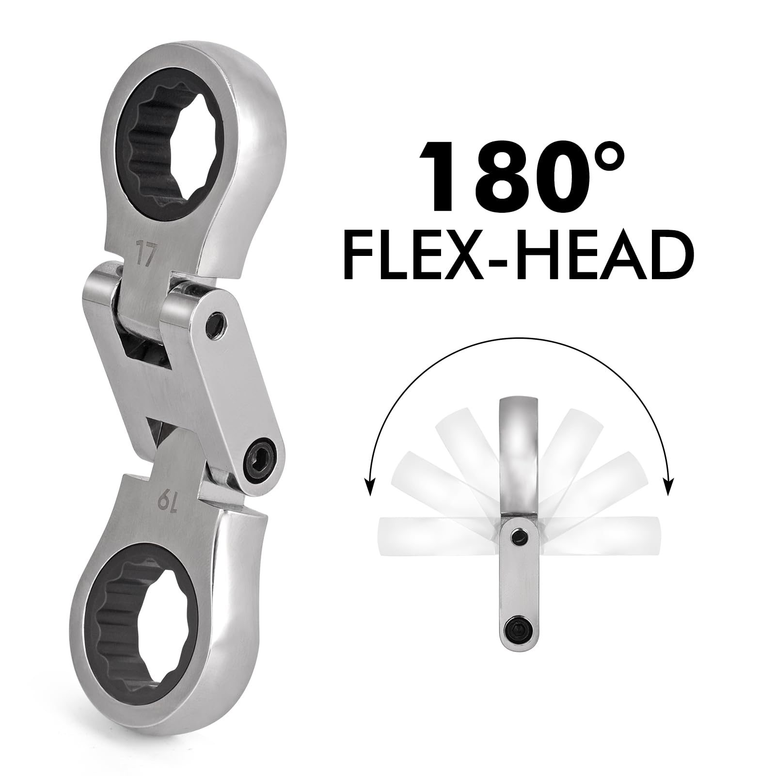 Wanlvkang Stubby Wrenches rotating-head for ergonomic leverage at any angle