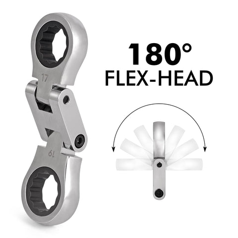 Wanlvkang Stubby Wrenches rotating-head for ergonomic leverage at any angle
