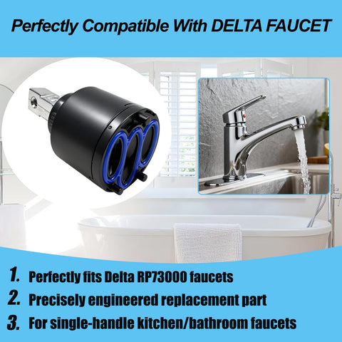 Wanyous RP73000 Delta faucet cartridge opened reveals precision components