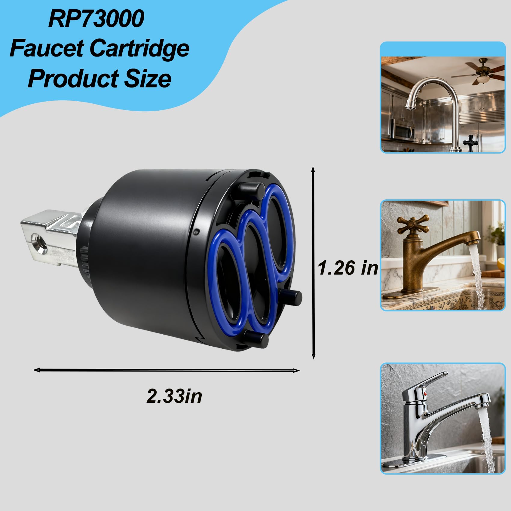 Wanyous RP73000 Delta faucet cartridge valve interior highlighting reliable sealing