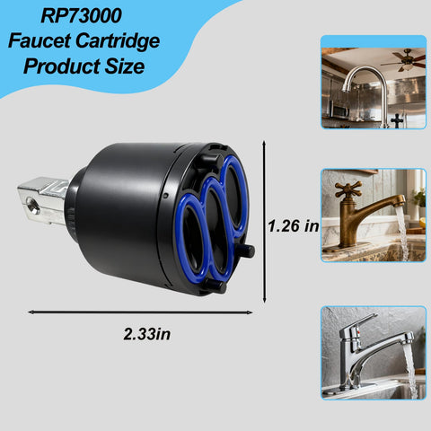 Wanyous RP73000 Delta faucet cartridge valve interior highlighting reliable sealing