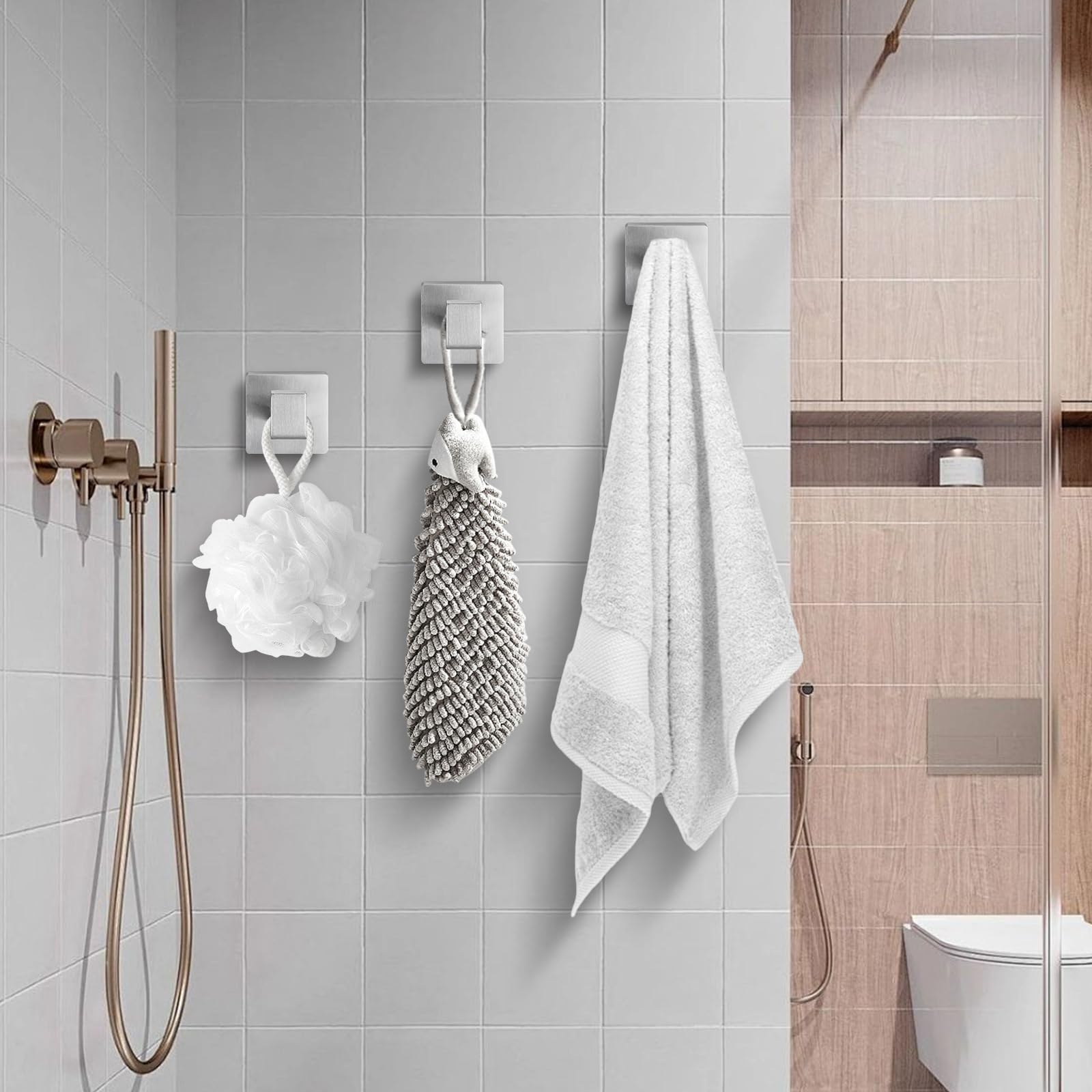 Warlve four-pack heavy-duty hooks arrive ready to install in one box