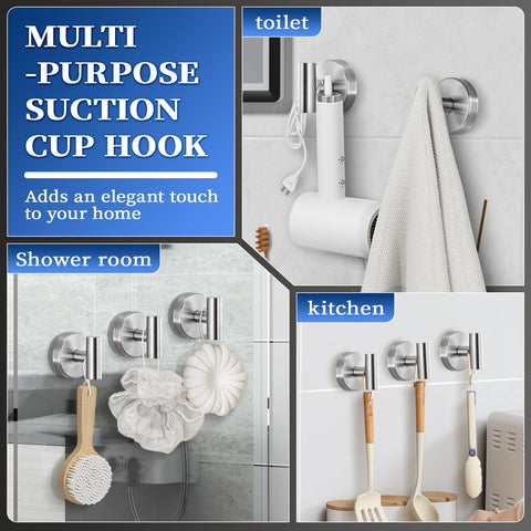 warlve suction hook mounted on tile wall keeping robes within reach
