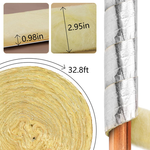 Warmfarm cut-to-fit fiberglass insulation ready for pipe routing
