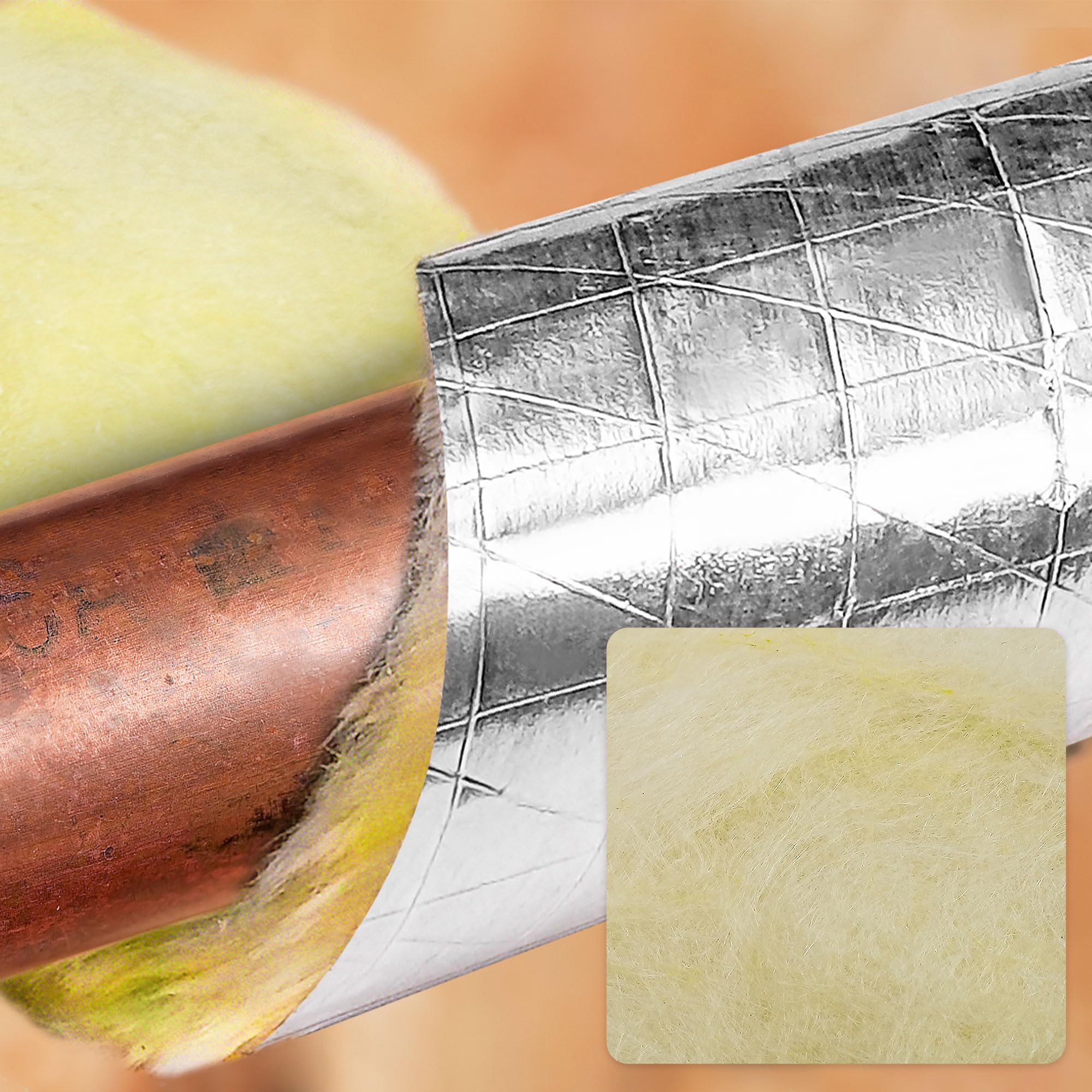 Warmfarm closeup of foil fiberglass wrap showing durable material detail