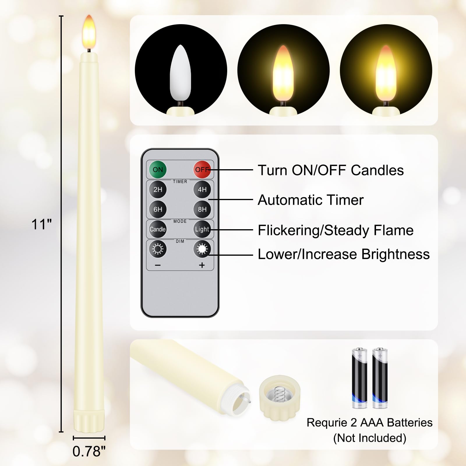 Warmhere automatic timers enable hands-free lighting during dinners or gatherings.