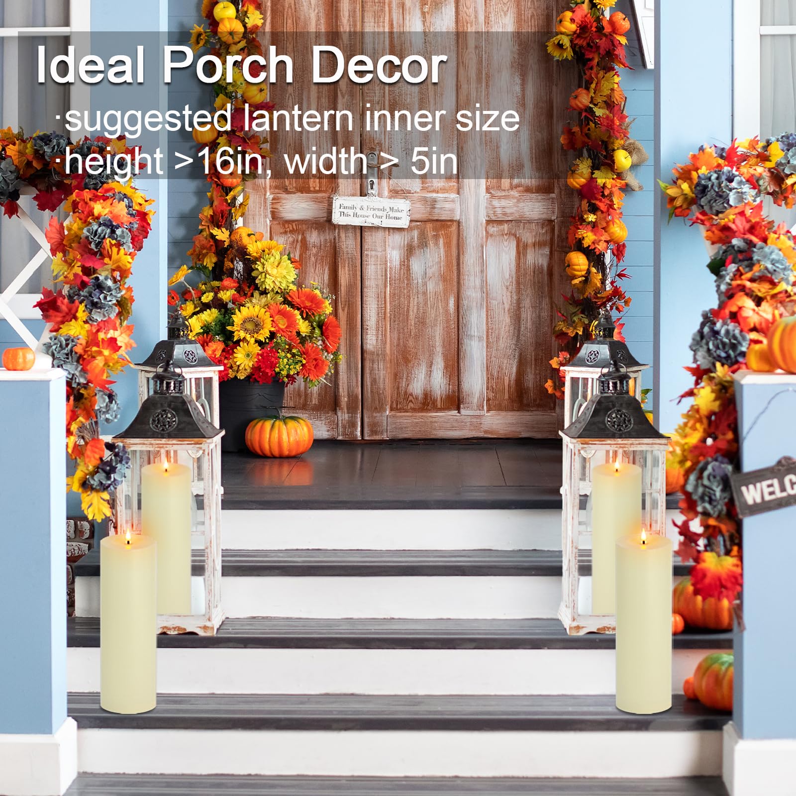 Warmhere outdoor candle layout showing multiple candles on a deck