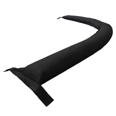 Warmoon 10ft flood barrier in dry form ready for quick deployment