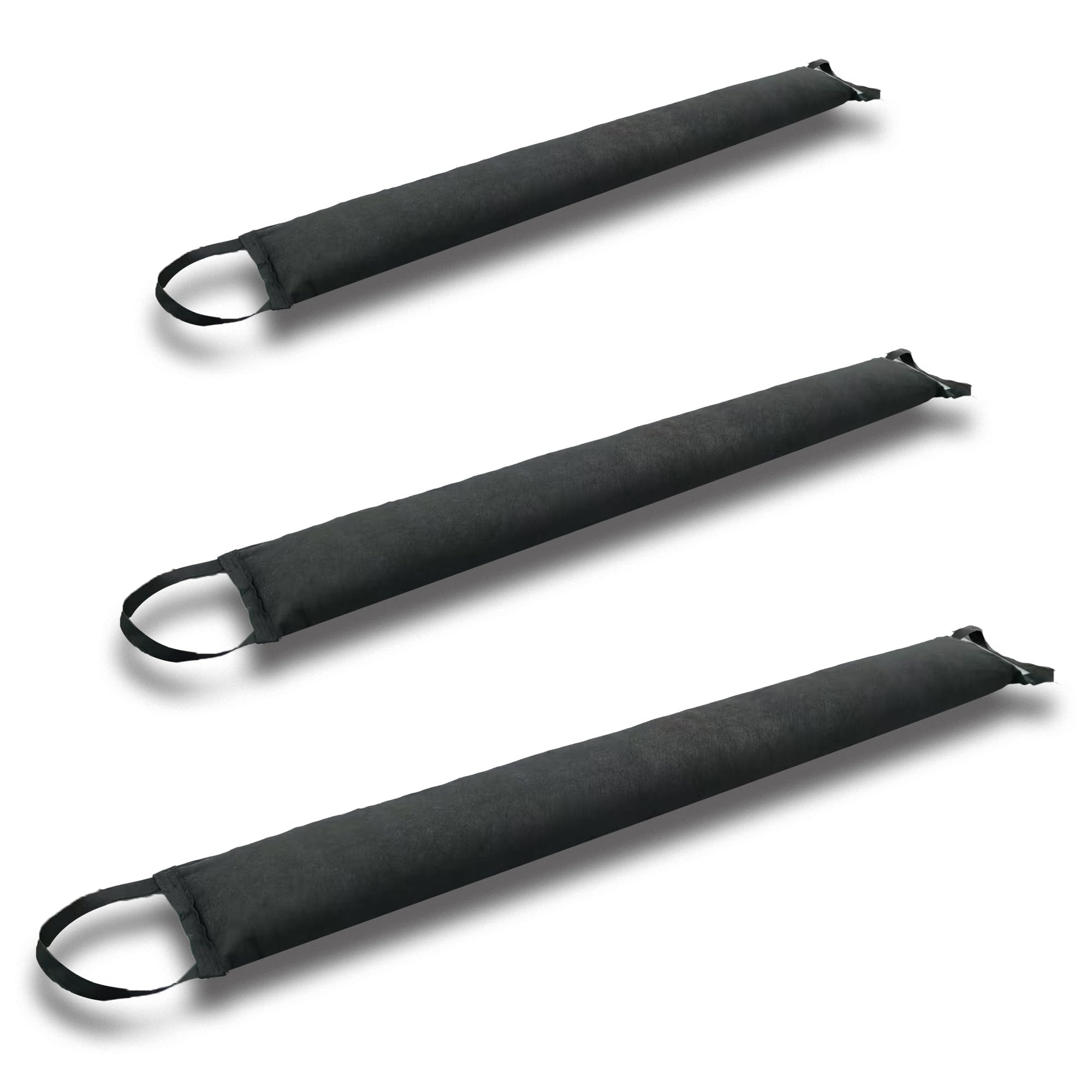 Warmoon self-absorbing flood bag with handles deployed to form a quick barrier