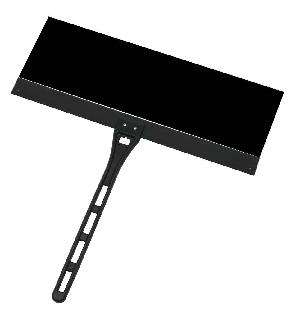 Warner Manufacturing 24-inch plastic spray shield in action prevents overspray during painting.