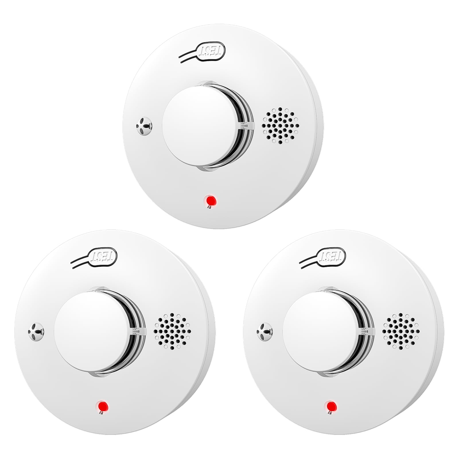 WARROXIDE smoke detector front view for discreet hallway protection.