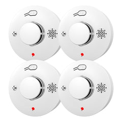 WARROXIDE smoke detector front view, sleek and modern for homes.