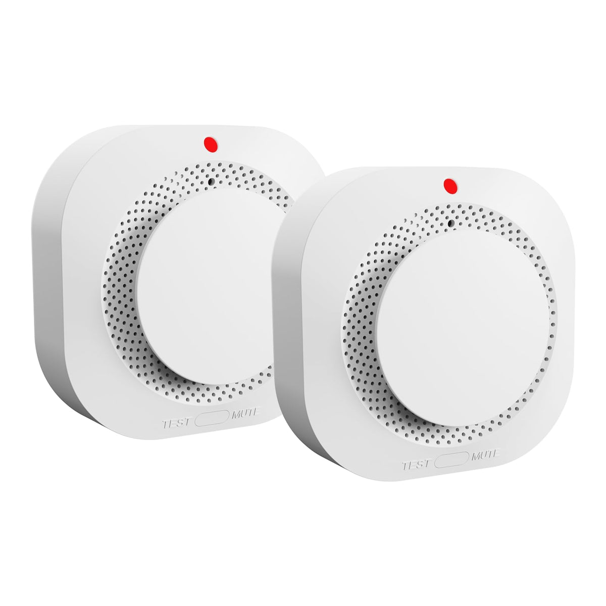 WARROXIDE smoke detector front view with alarm and LED indicator for quick awareness