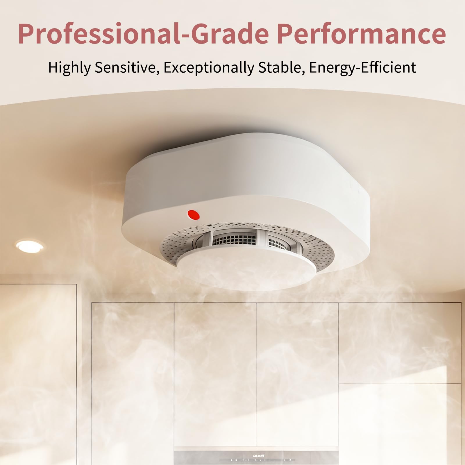 WARROXIDE smoke detector test and mute button for easy safety checks