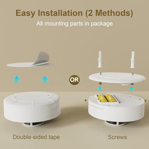 WARROXIDE smoke detector wall-mount demo for proper placement.