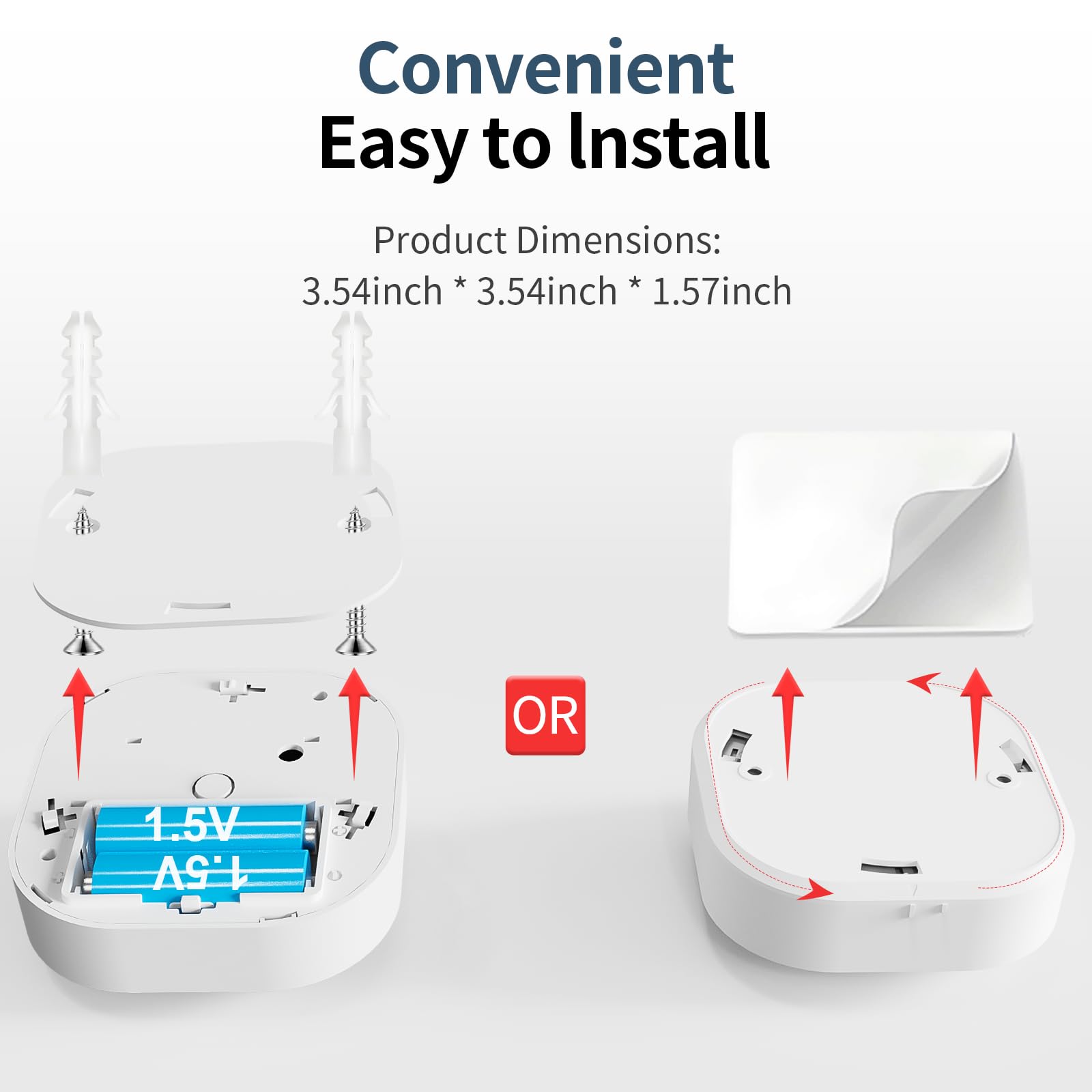 WARROXIDE WiFi smoke detector battery compartment access for simple battery replacement.