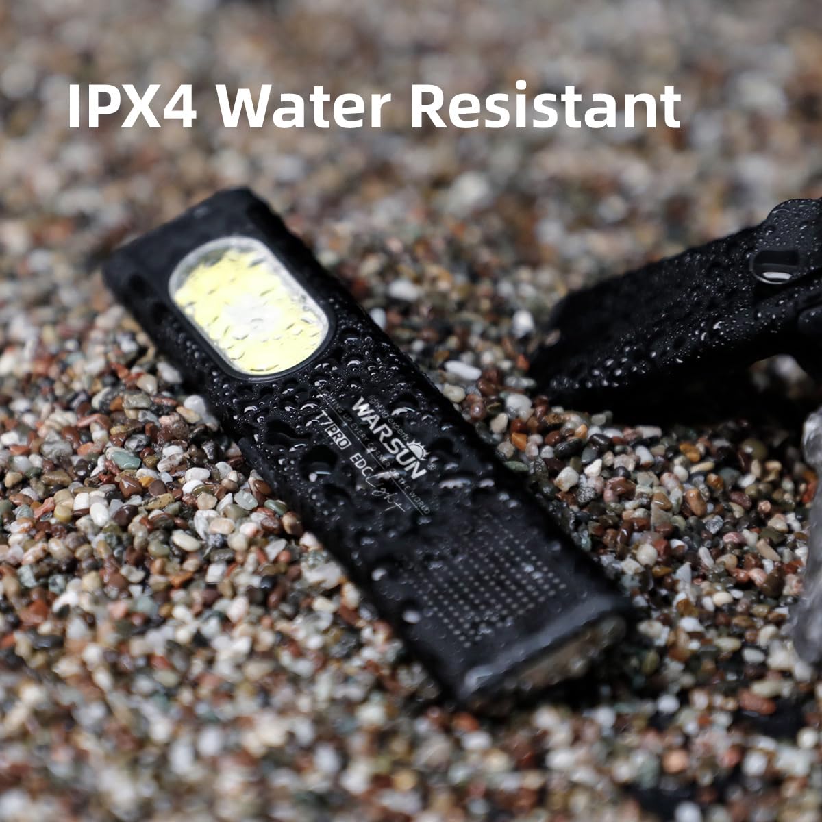 WARSUN compact flashlight beam-focused main light for precise close tasks