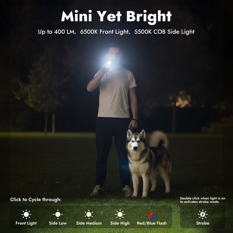 WARSUN compact flashlight dual-material construction for durability and light weight