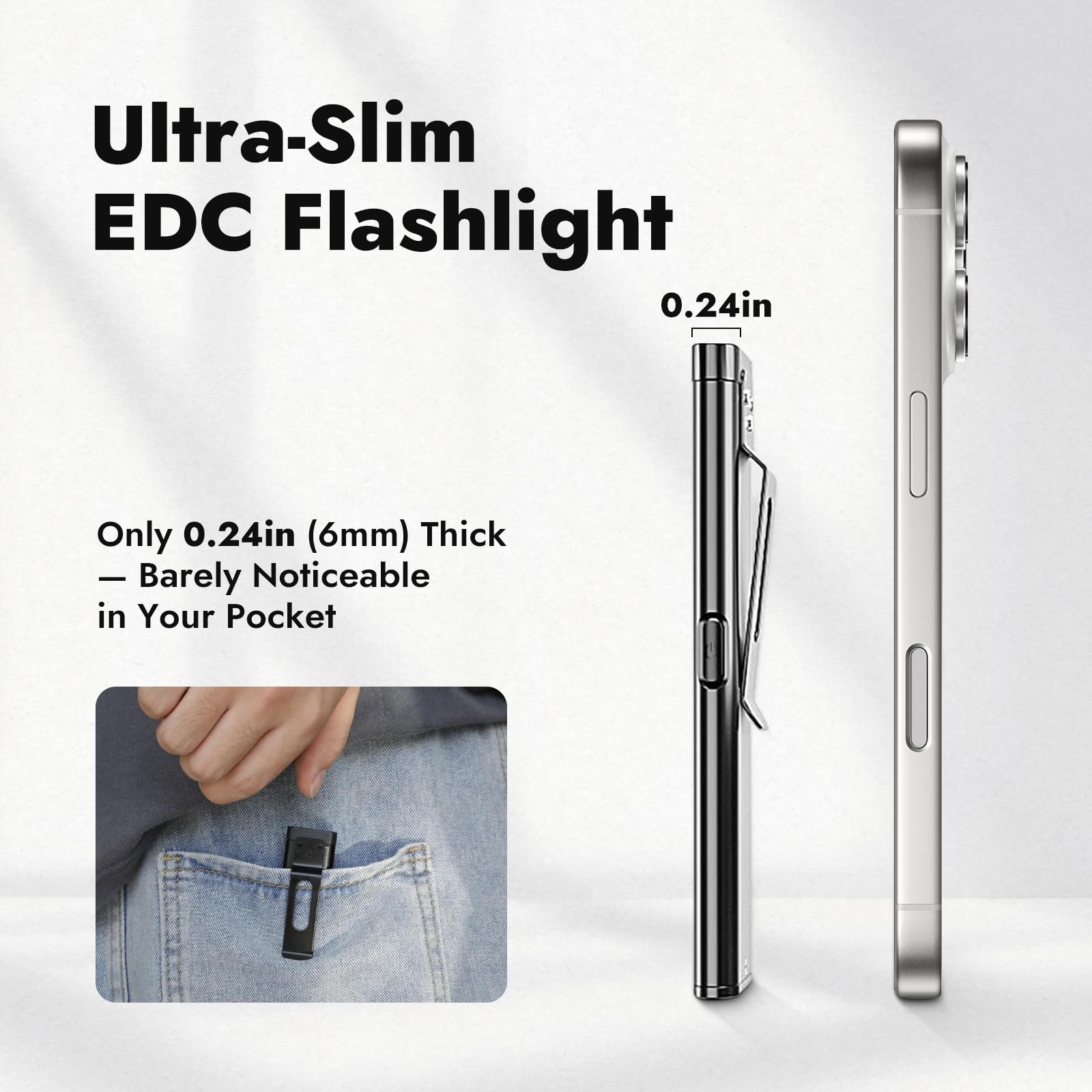 WARSUN compact flashlight USB-C charging port for quick recharges