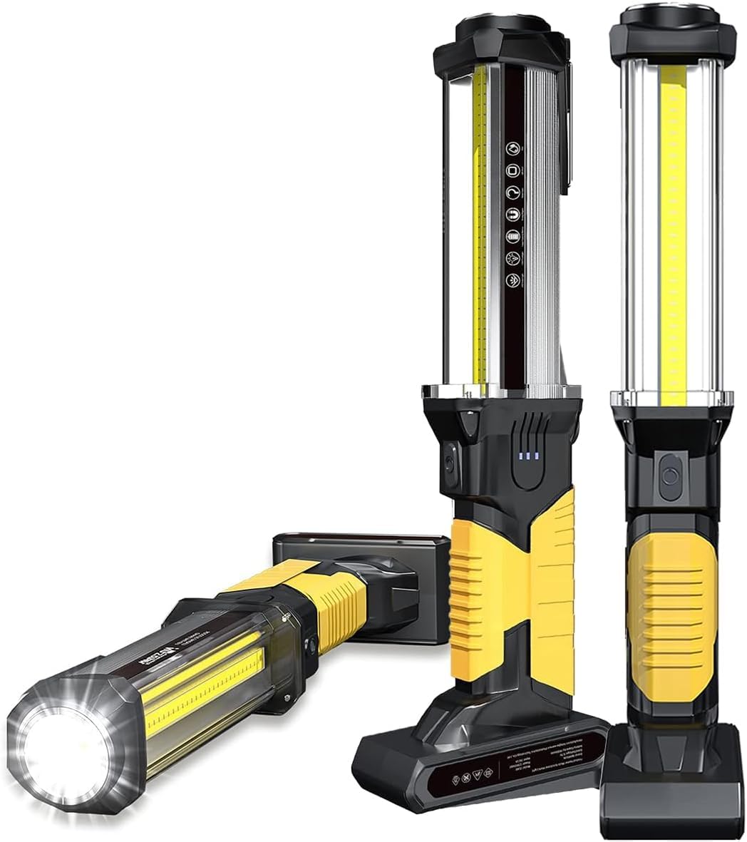 WARSUN DJ60 1500lm COB LED for bright garage illumination and hands-free work.