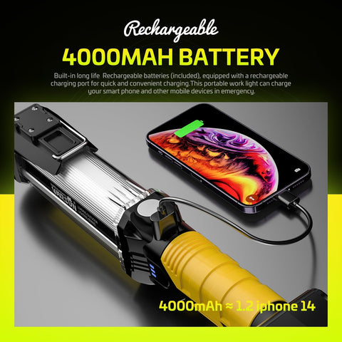 WARSUN DJ60 Type-C charging port for fast, reliable recharges.