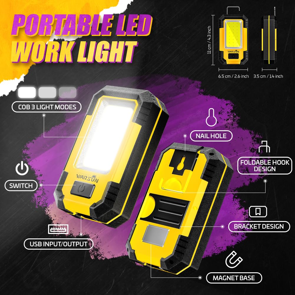 WARSUN light suits car repair and camping scenarios.