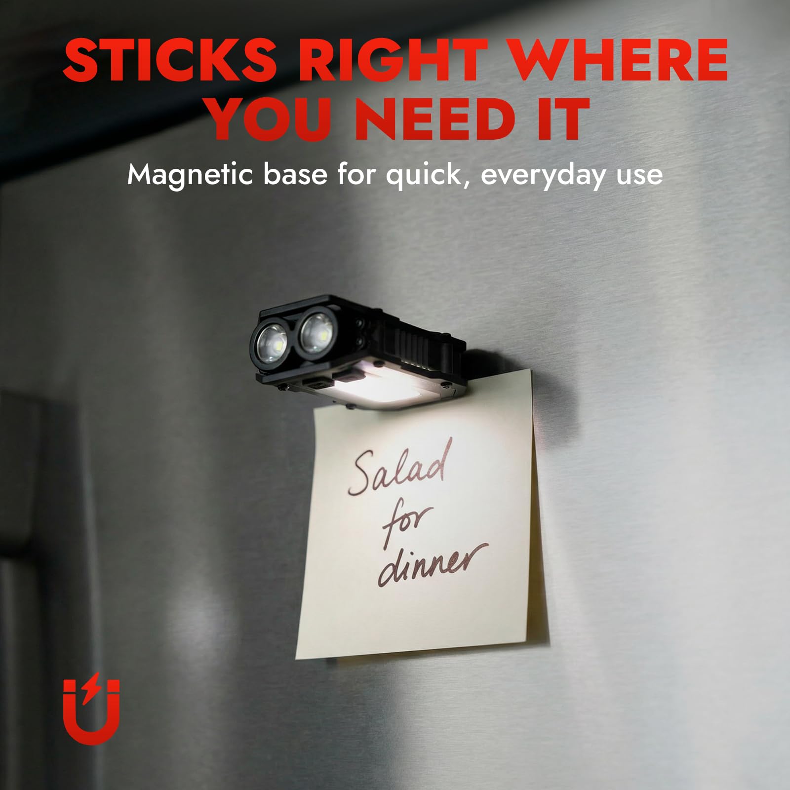 WARSUN main and side light modes for versatile tasks
