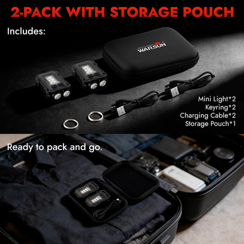 WARSUN rechargeable cap light ready for daily tasks