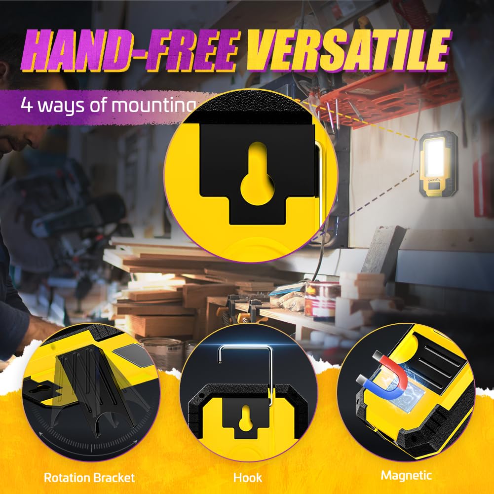 WARSUN yellow housing on a portable work light