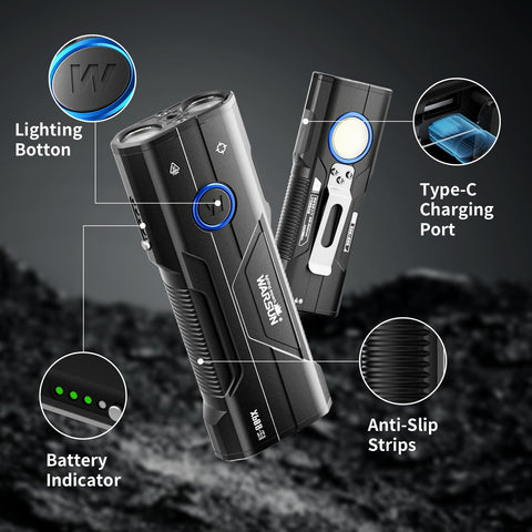 WARSUN X608S 4000mAh battery supports versatile brightness levels