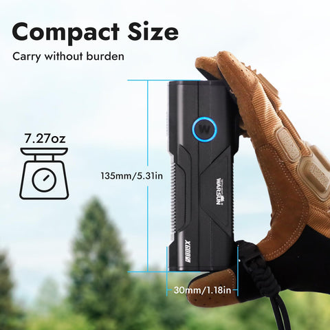 WARSUN X608S pocket clip keeps light secure during movement