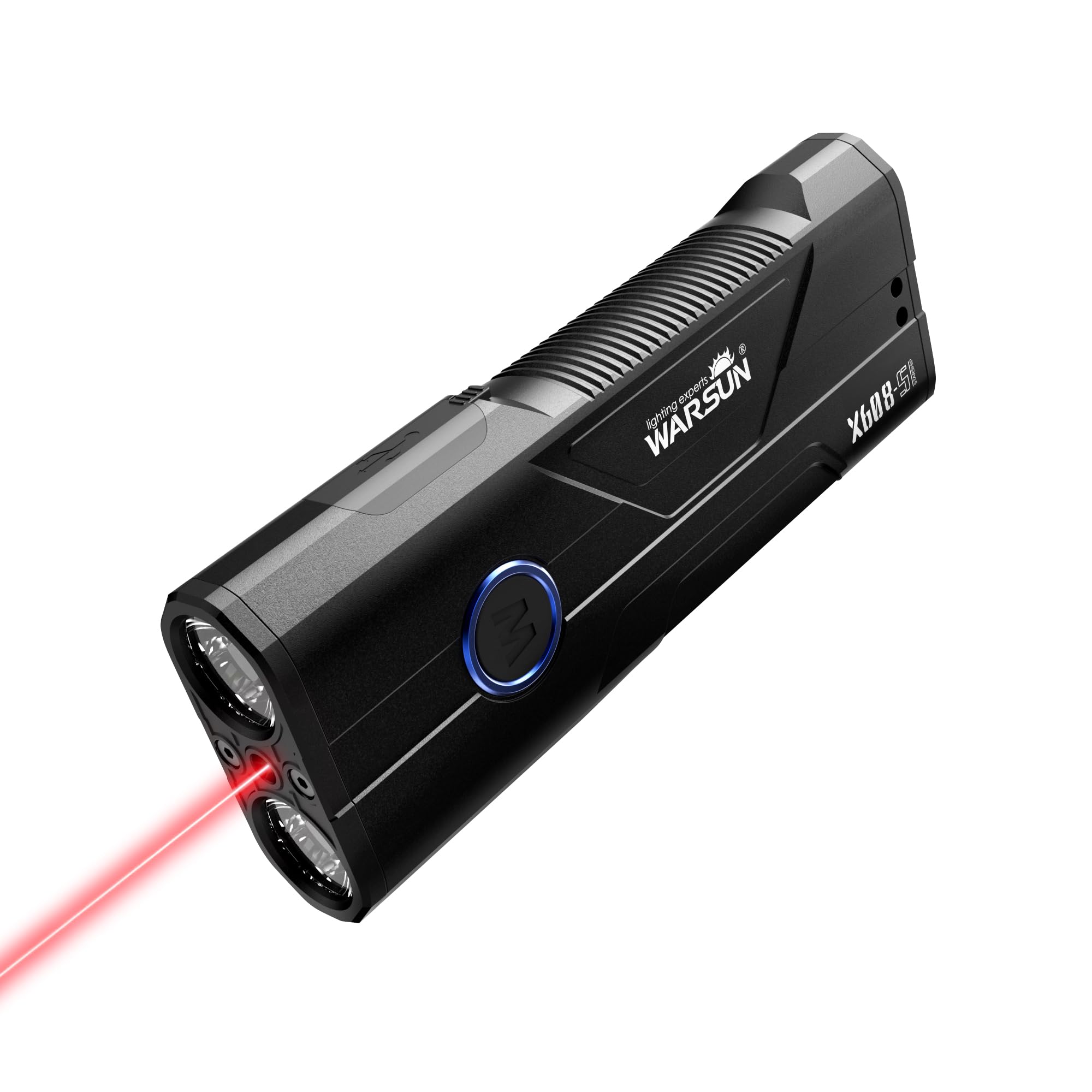 WARSUN X608S rechargeable flashlight with compact aluminum body for easy carry