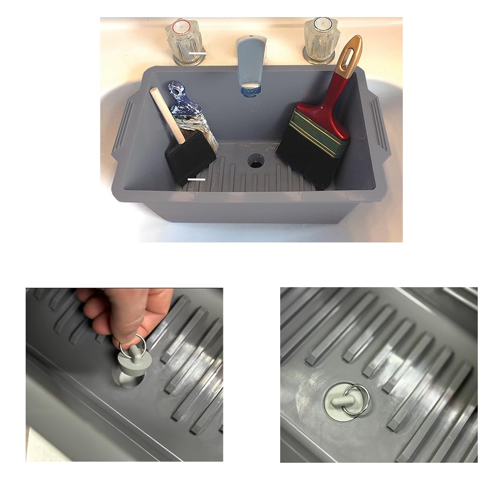 Debris is filtered toward the drain for easy disposal and less clogs.