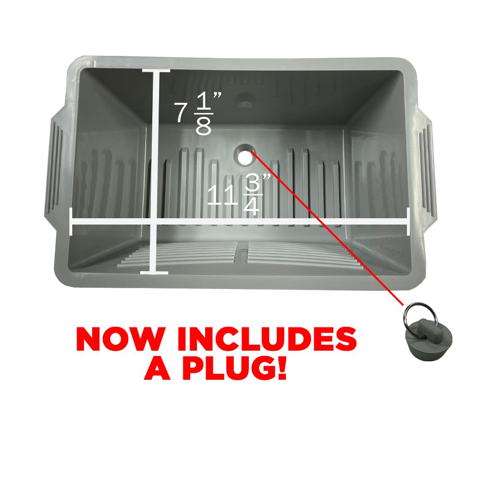 A plug for soaking brushes and rollers is included for mid-project convenience.