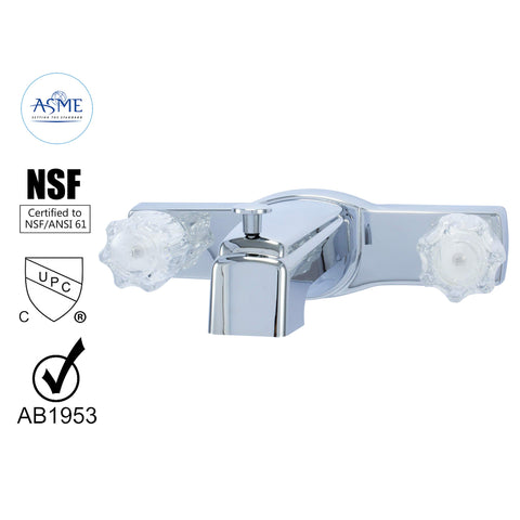 Wasserman UPC and CUPC certified chrome faucet for quality assurance.