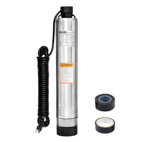 Wassermann 4-inch septic pump stainless steel body boosts durability for long use.