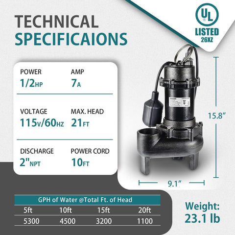 Wassermann non-clog vortex impeller ensures solids pass with fewer jams