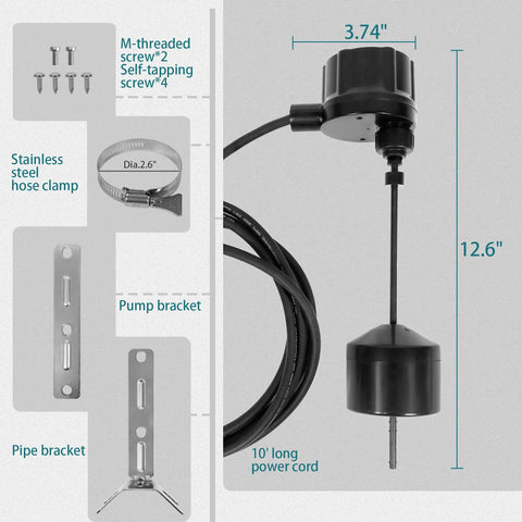 WASSERMANN piggyback plug design for easy connection with most pumps.