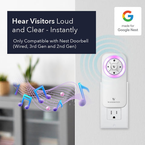 Wasserstein doorbell chime packaging box helps verify contents quickly