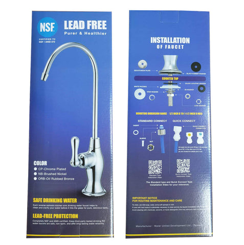 Water Filter Tec brushed-nickel RO faucet swivel handle in action