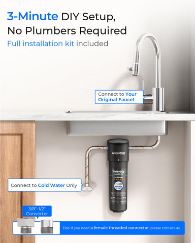 Waterdrop 10UA suitable for kitchen, bathroom, RV or office