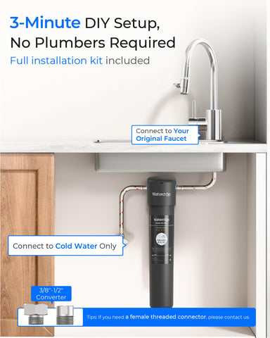Waterdrop 15UA BPA-free, lead-free materials emphasize safe filtration