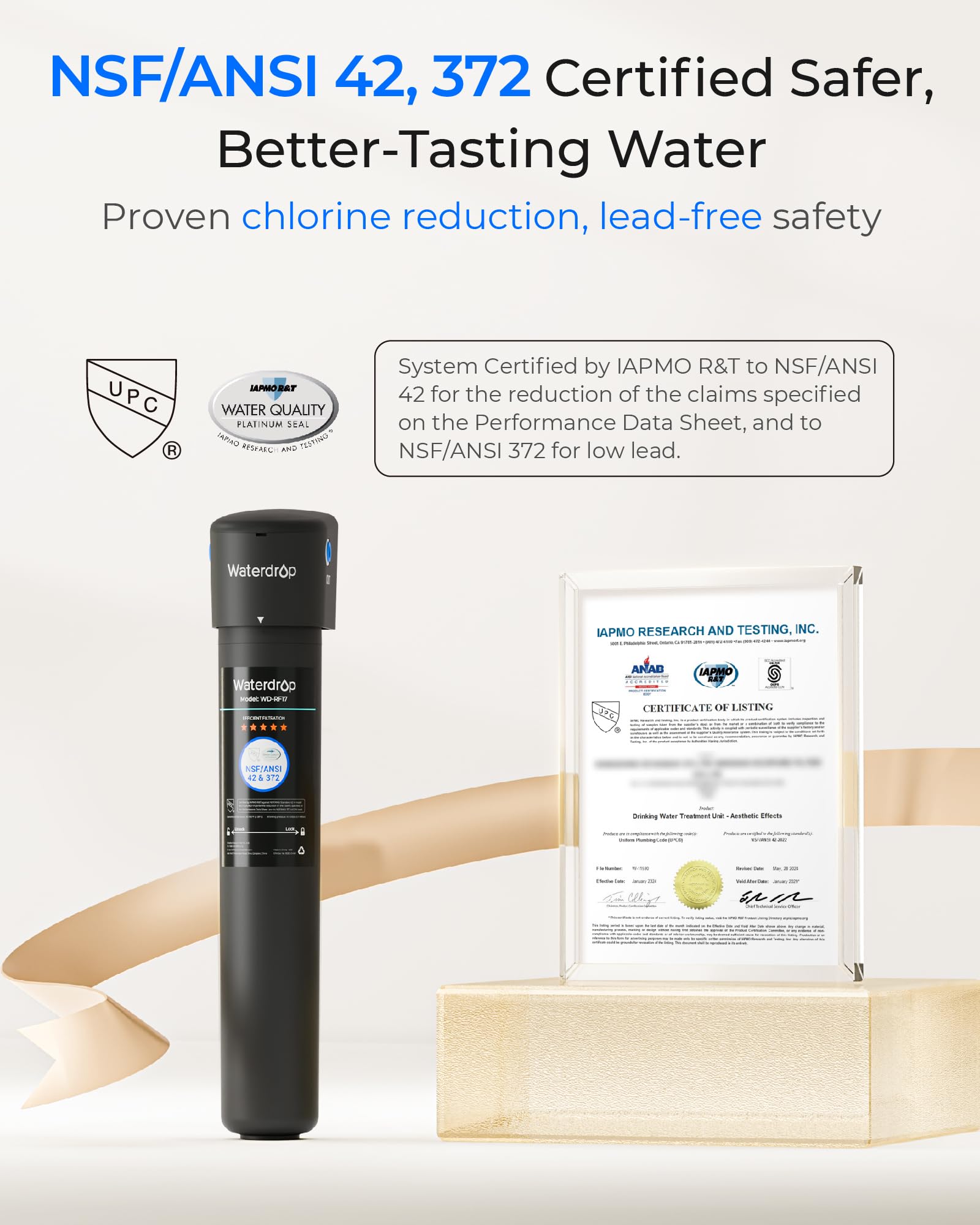Waterdrop 17UA 38-to-12 inch adapter simplifies fittings