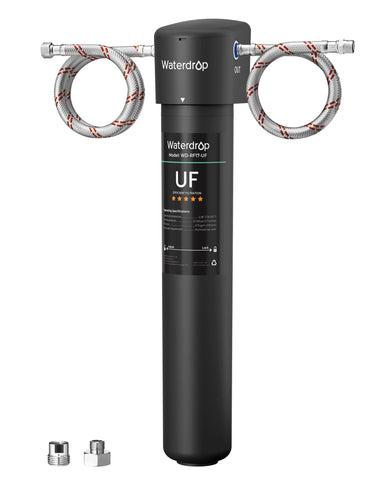 Waterdrop 17UA-UF under-sink filter front view for clean, fresh water.