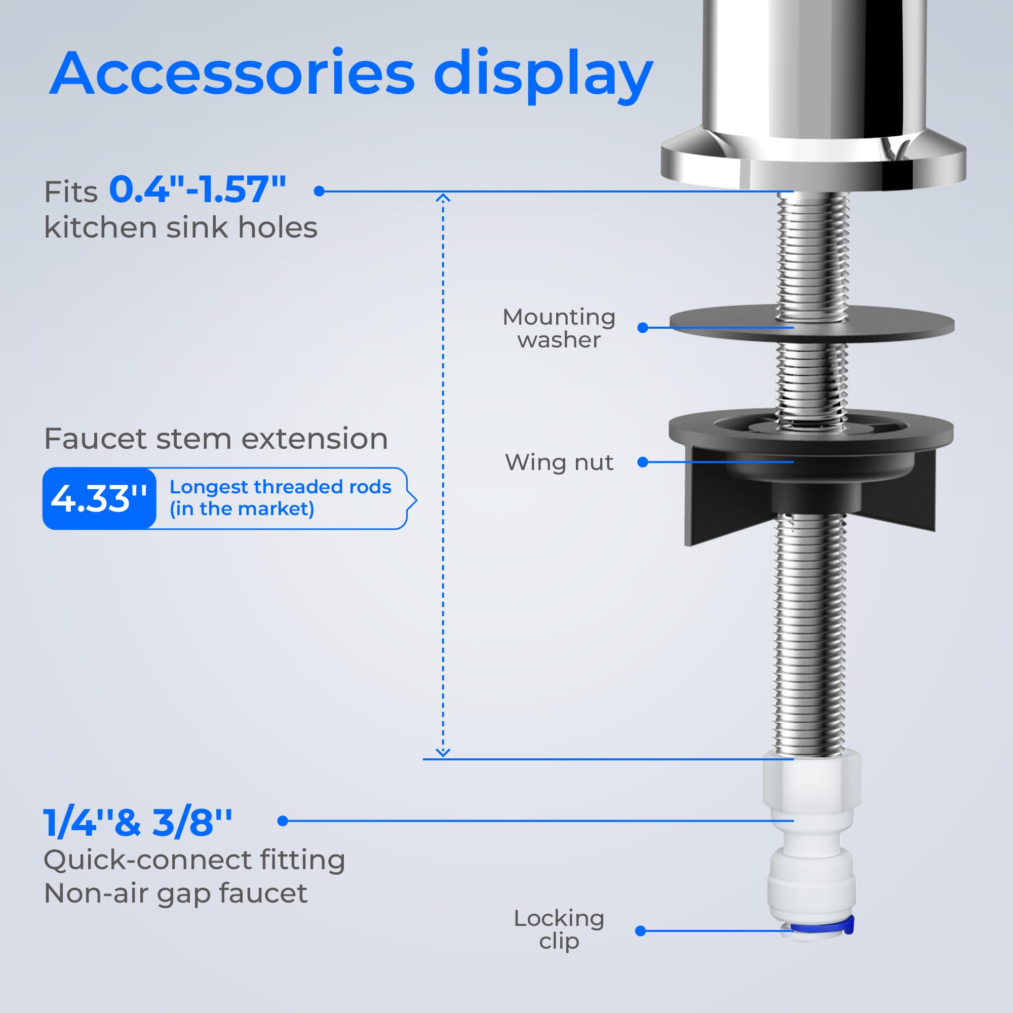 Waterdrop 360-degree swivel spout enables comfortable reach