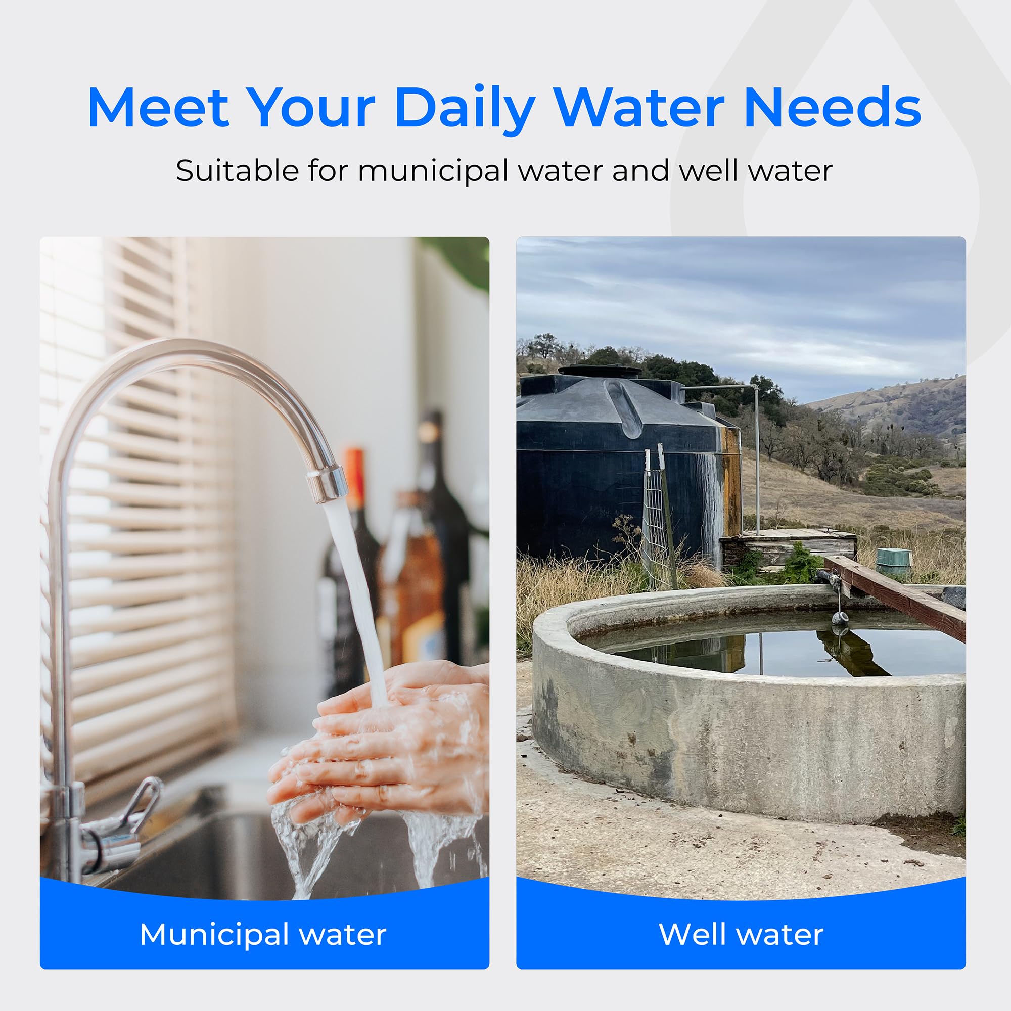 Waterdrop 6-month replacement cycle helps maintain steady water taste and flow.